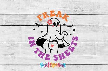 Freak In The Sheets Sassy Halloween UV DTF Cup Decal | UV772 - Swiit Creations
