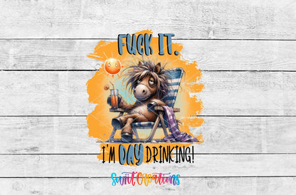Fuck It I'm Day Drinking UV DTF Cup Decal | UV986 - Swiit Creations