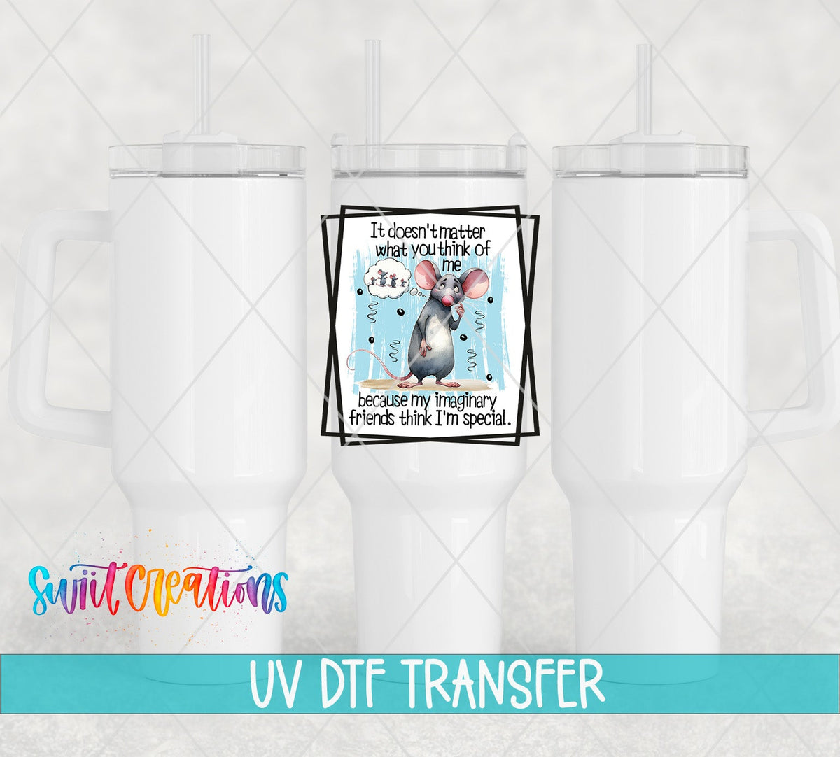 Funny Special Mouse UV DTF Cup Decal | UV854 - Swiit Creations