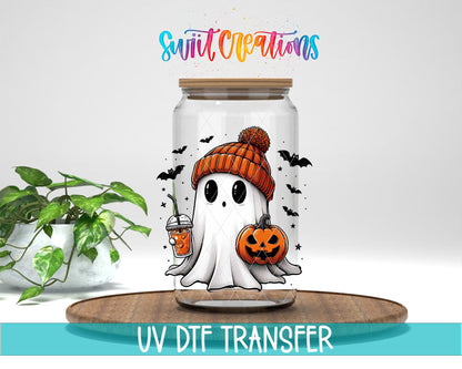 Ghostie Pumpkin Drink Halloween UV DTF Cup Decal | UV1579 - Swiit Creations