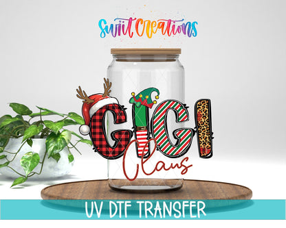 Gigi Claus Christmas UV DTF Cup Decal | UV1223 - Swiit Creations