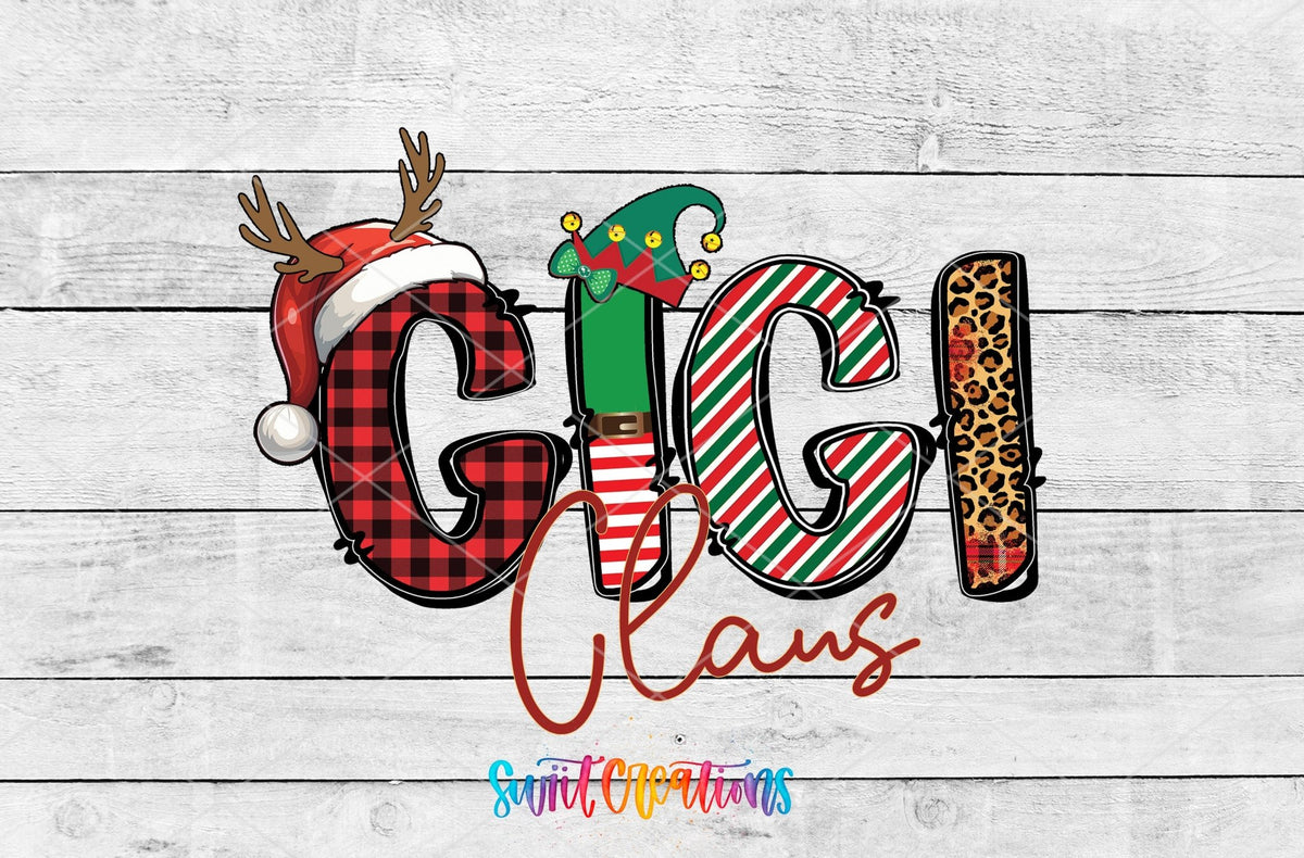 Gigi Claus Christmas UV DTF Cup Decal | UV1223 - Swiit Creations
