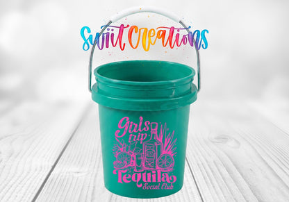 Girls Trip Tequila Social Club Mini Bucket UV DTF Transfer | MB1556 - Swiit Creations