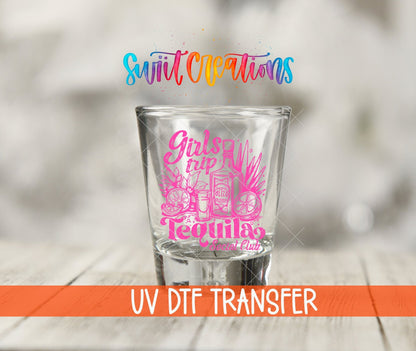 Girls Trip Tequila UV DTF Shot Glass Transfer | SG1556 - Swiit Creations