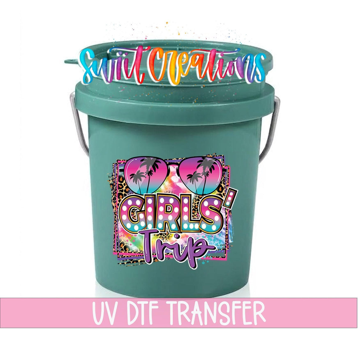 Girls Trip Tropical Mini Bucket UV DTF Transfer | MB883 - Swiit Creations
