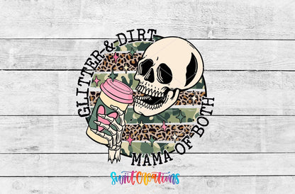 Glitter and Dirt Mama of Both UV DTF Cup Decal | UV1353 - Swiit Creations