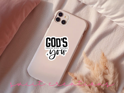 God's Peace Will Guide You Sticker SS369 - Swiit Creations