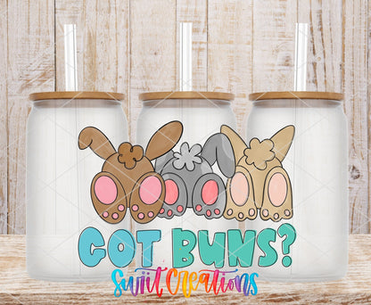 Got Buns UV DTF Transfer Tumbler Wrap | Funny Bunny Easter Cup Decal | DTF255 - Swiit Creations