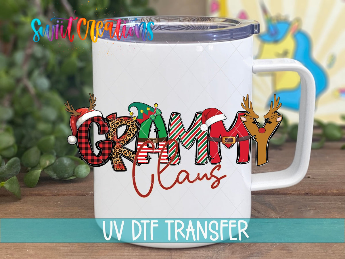 Grammy Claus Christmas UV DTF Cup Decal | UV1225 - Swiit Creations