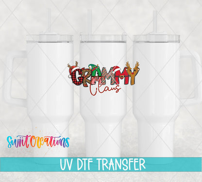 Grammy Claus Christmas UV DTF Cup Decal | UV1225 - Swiit Creations