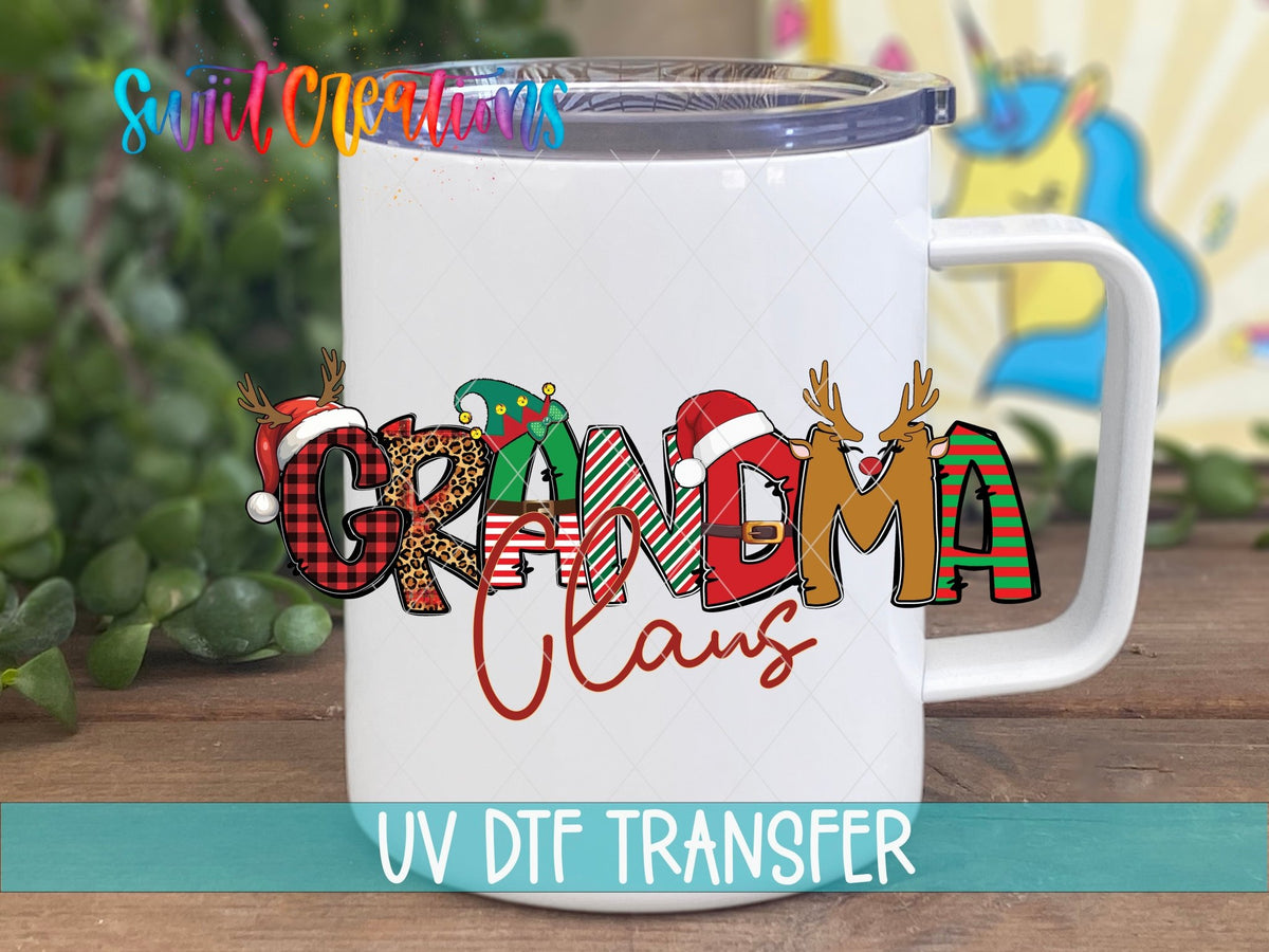 Grandma Claus Christmas UV DTF Cup Decal | UV1226 - Swiit Creations