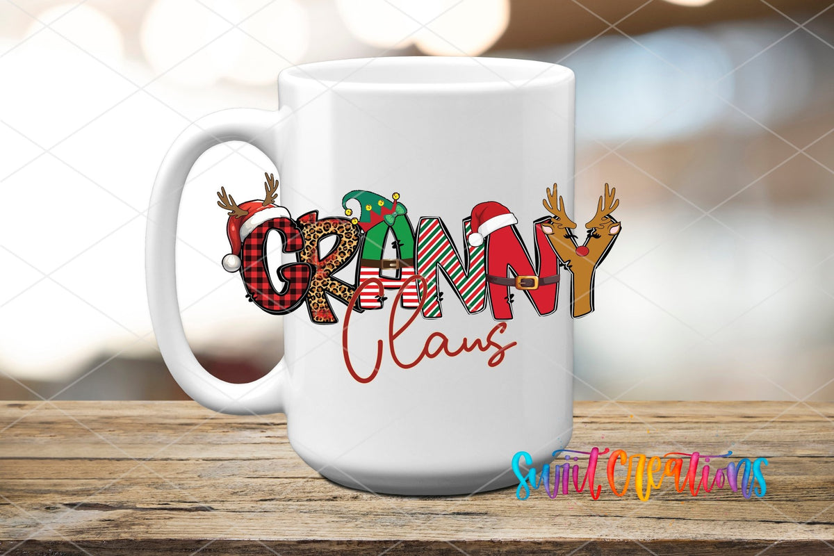 Granny Claus Christmas UV DTF Cup Decal | UV1229 - Swiit Creations