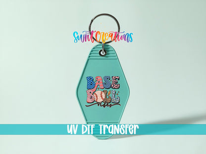 Groovy Baseball Vibes Motel Keychain UV DTF Transfer | MK1500 - Swiit Creations