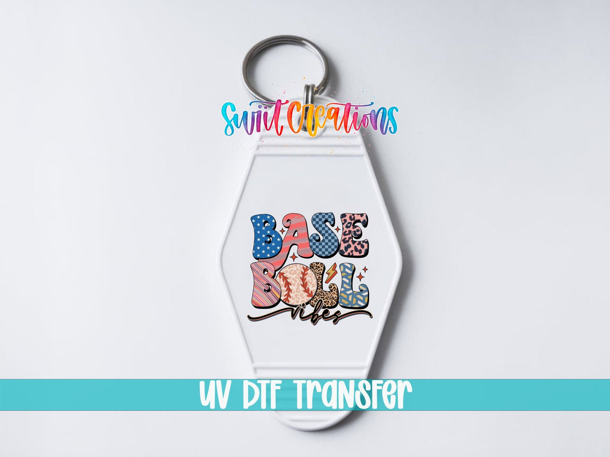 Groovy Baseball Vibes Motel Keychain UV DTF Transfer | MK1500 - Swiit Creations