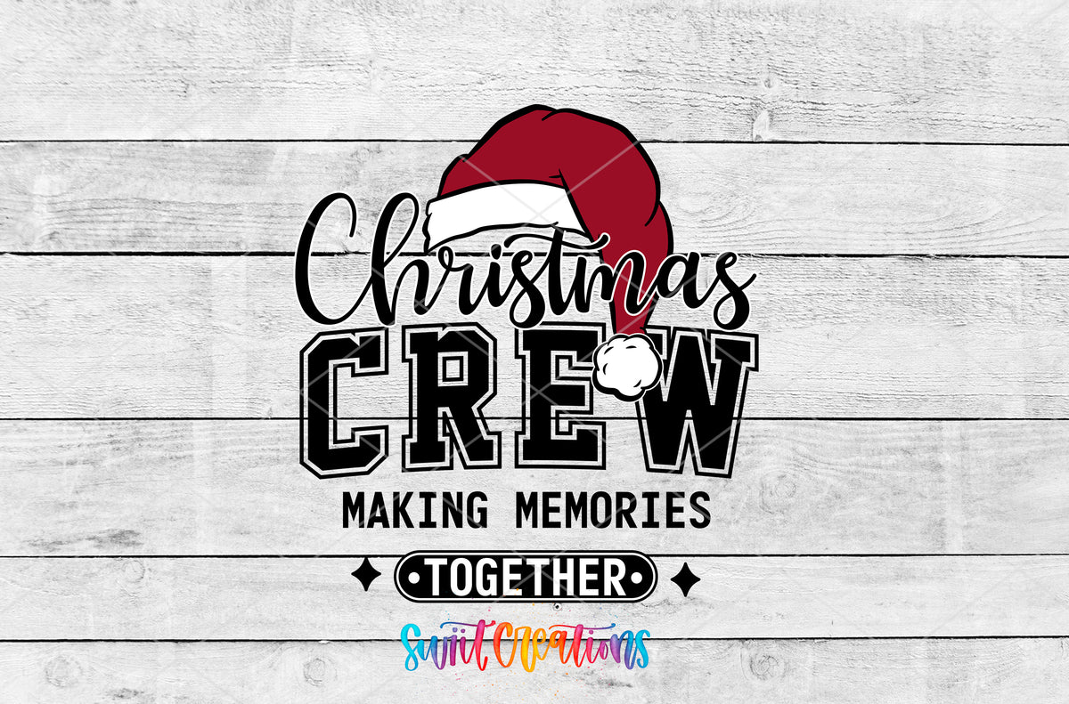 Christmas Crew artwork detail for the finished 16 oz tumbler