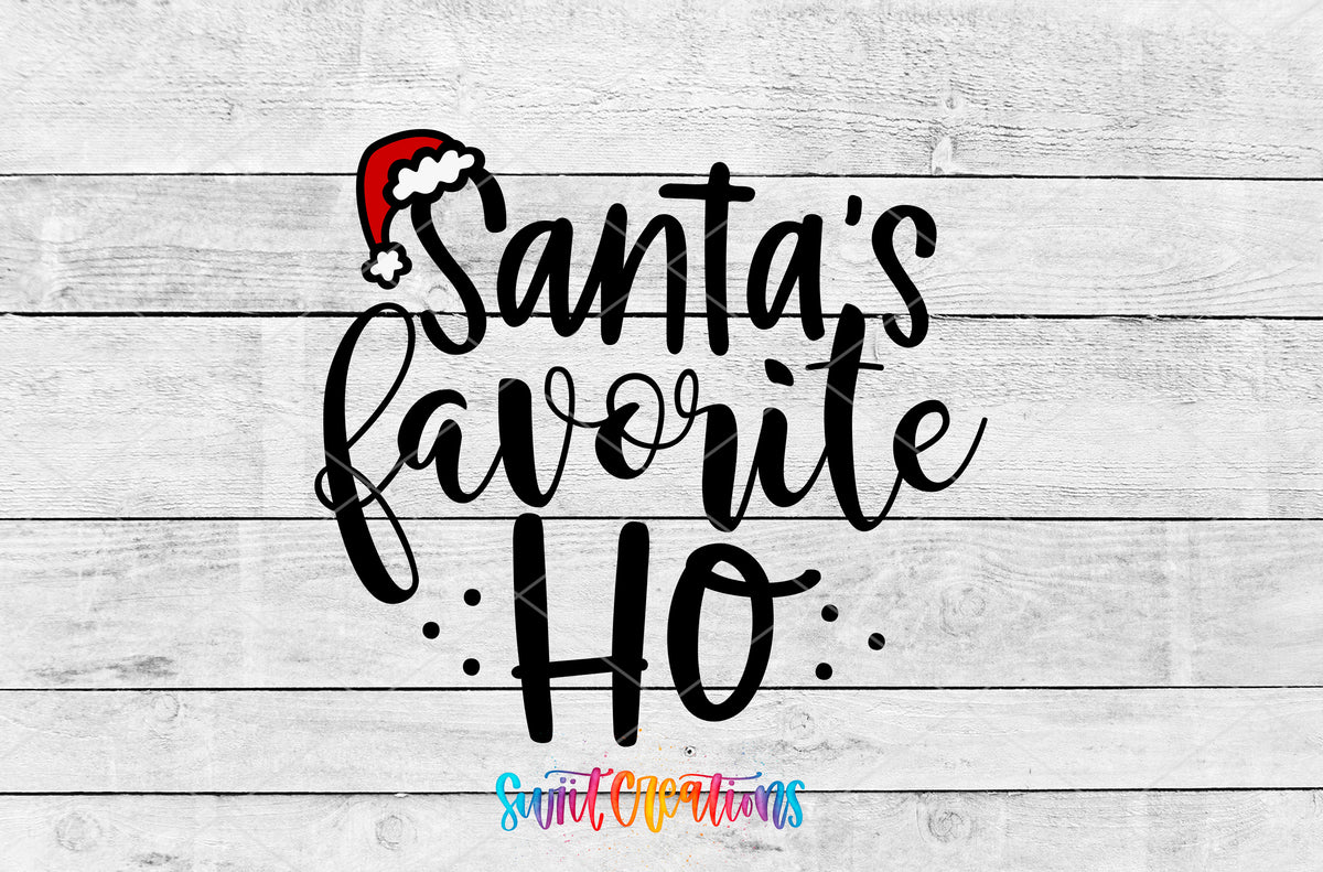 Santa Favorite Ho artwork detail for the finished 16 oz tumbler
