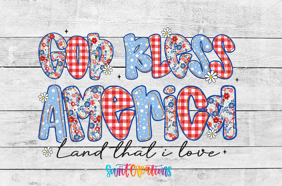 God Bless America artwork detail for the finished 16 oz tumbler