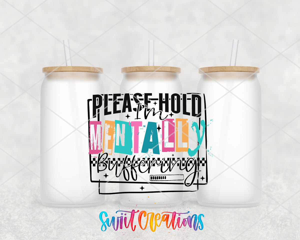 Mentally Buffering Color frosted glass tumbler group view with lids and straws
