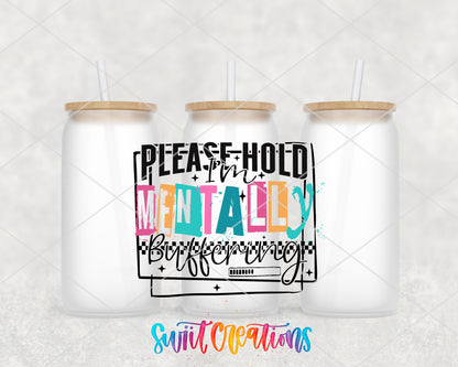 Mentally Buffering Color frosted glass tumbler group view with lids and straws