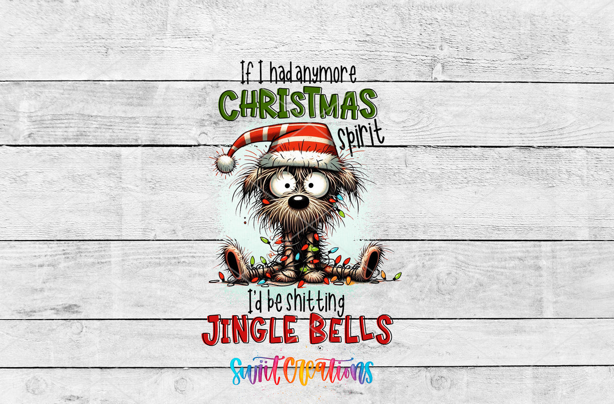 Shitting Jingle Bells artwork detail for the finished 16 oz tumbler