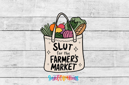 Farmers Market Lover artwork detail for the finished 16 oz tumbler
