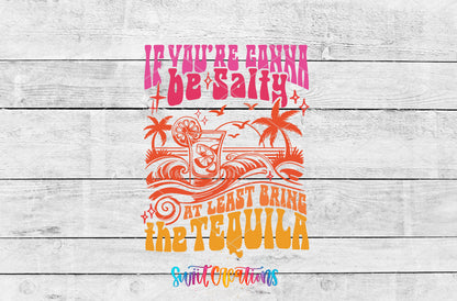 If You're Gonna Be Salty artwork detail for the finished 16 oz tumbler