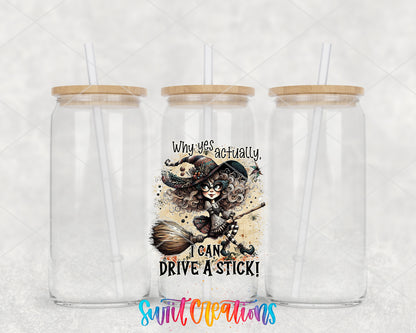 Why Yes Actually clear glass tumbler group mockup with bamboo lids and straws