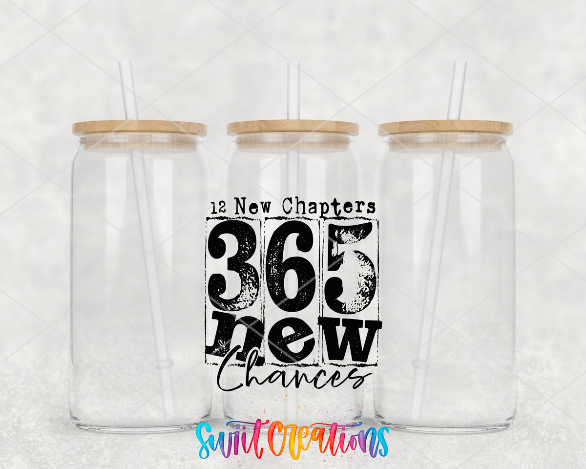 Twelve New Chapters clear glass tumbler group mockup with bamboo lids and straws