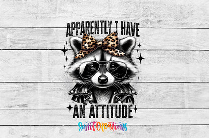 Apparently I Have an Attitude artwork detail for the finished 16 oz tumbler