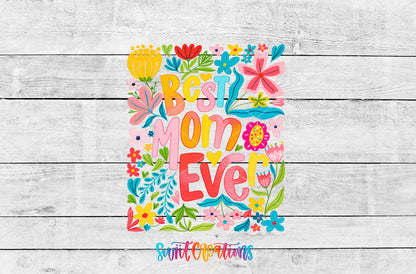Best Mom Ever artwork detail for the finished 16 oz tumbler