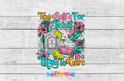 Too Salty to Care artwork detail for the finished 16 oz tumbler