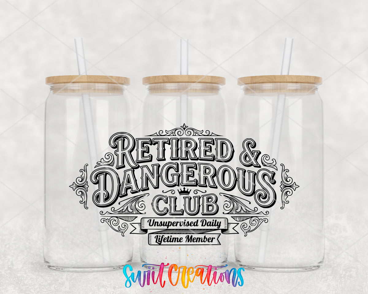 Retired clear glass tumbler group mockup with bamboo lids and straws
