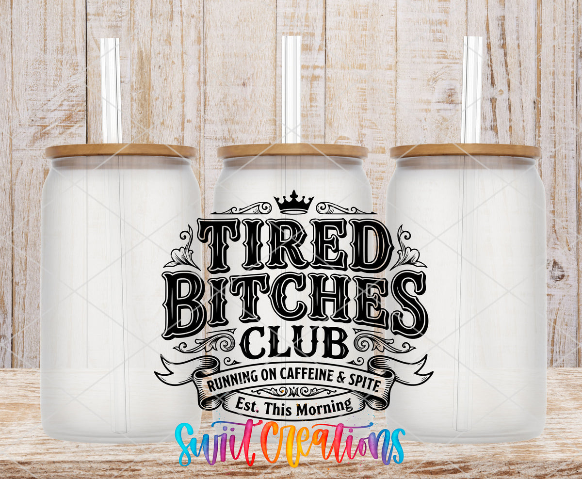 Tired frosted glass tumbler mockup with bamboo lids and straws