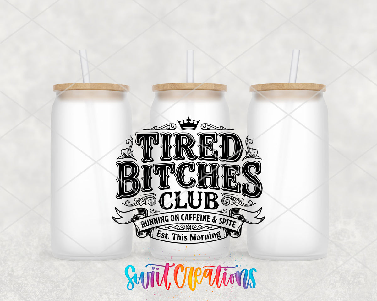 Tired frosted glass tumbler group view with lids and straws