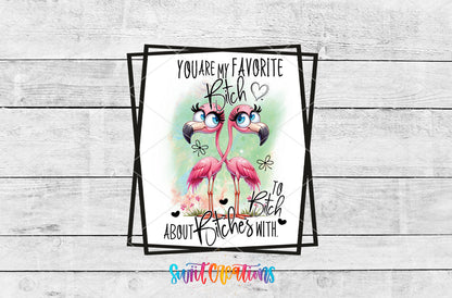 You Are My Favorite Bitch artwork detail for the finished 16 oz tumbler