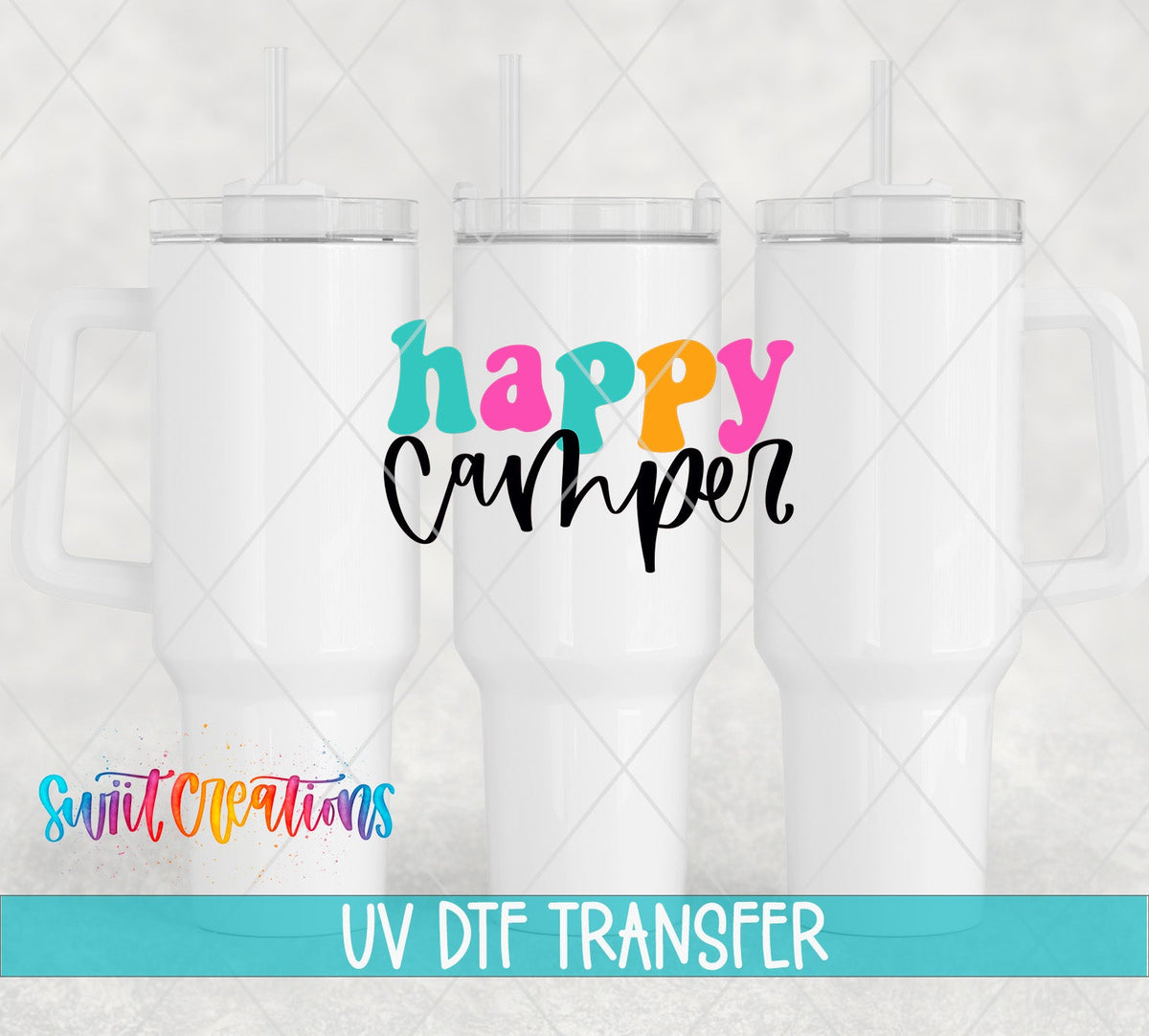 Happy Camper UV DTF Decal | UV1128 - Swiit Creations
