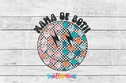 Happy Face Mom of Both UV DTF transfer shown as a full artwork preview from Swiit Creations