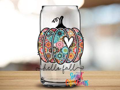 Hello Fall Pumpkin UV DTF Cup Decal | UV1094 - Swiit Creations