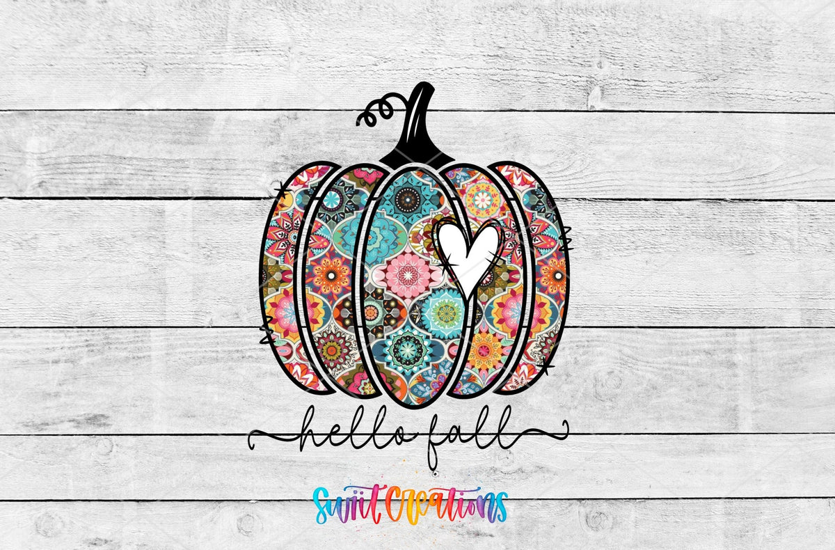Hello Fall Pumpkin UV DTF Cup Decal | UV1094 - Swiit Creations