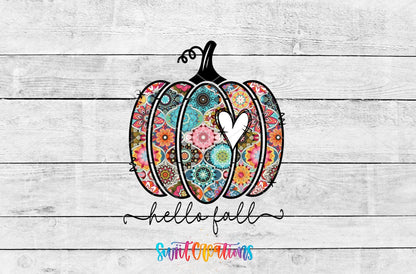Hello Fall Pumpkin UV DTF Cup Decal | UV1094 - Swiit Creations