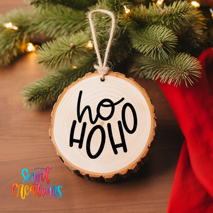 Ho Ho Ho Christmas UV Dtf Ornament Transfer | O-011 - Swiit Creations