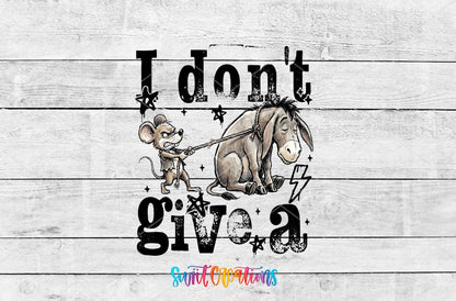 I Don't Give A Motel Keychain UV DTF Transfer | Funny Mouse Donkey Design | MK1922 - Swiit Creations