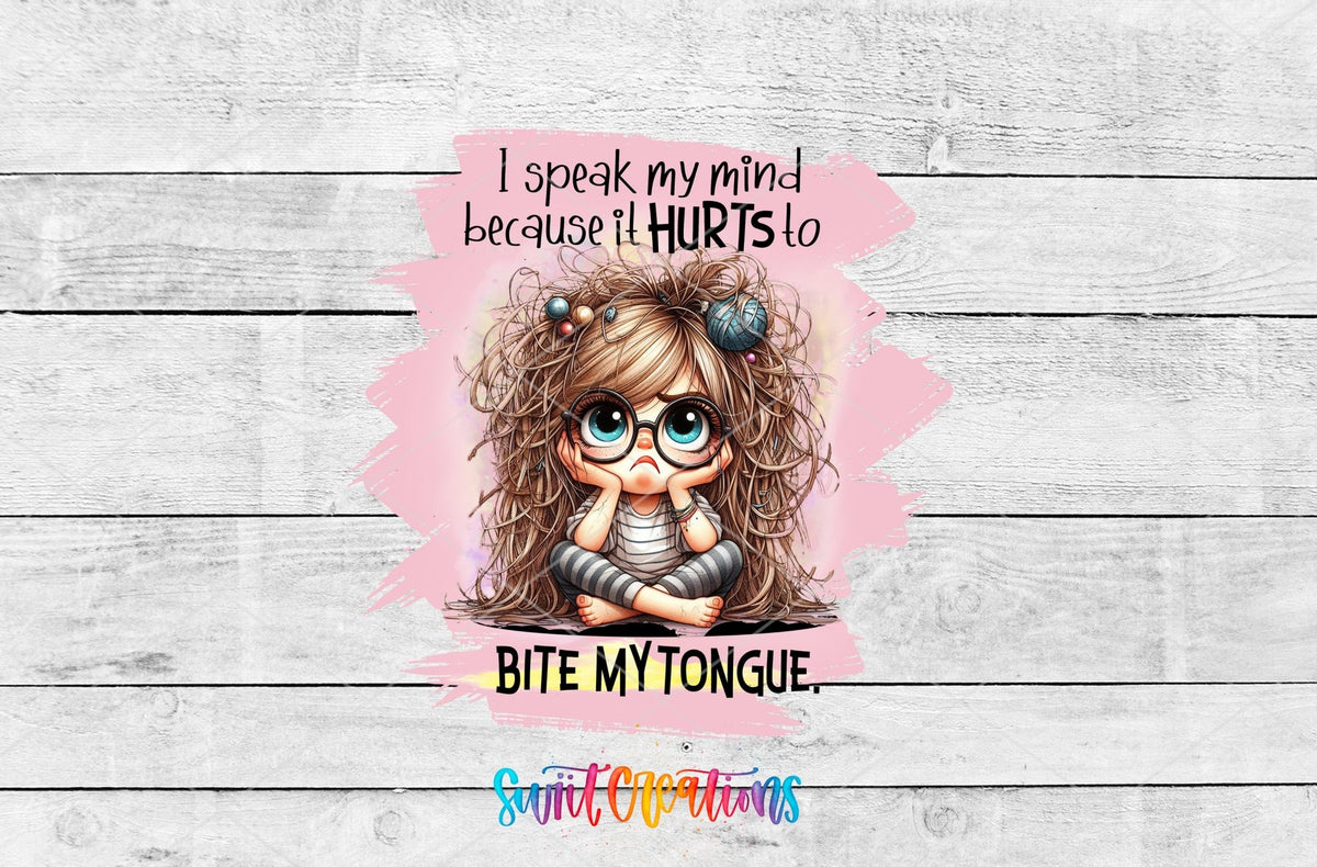 I Speak My Mind UV DTF Cup Decal | UV1000 - Swiit Creations