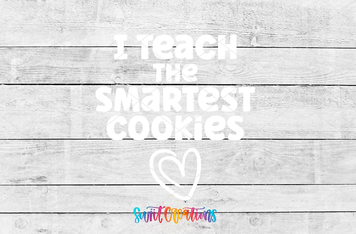 I Teach the Smartest Cookies Motel Keychain UV DTF Transfer | Funny White Teacher Decal | MK2209 - Swiit Creations