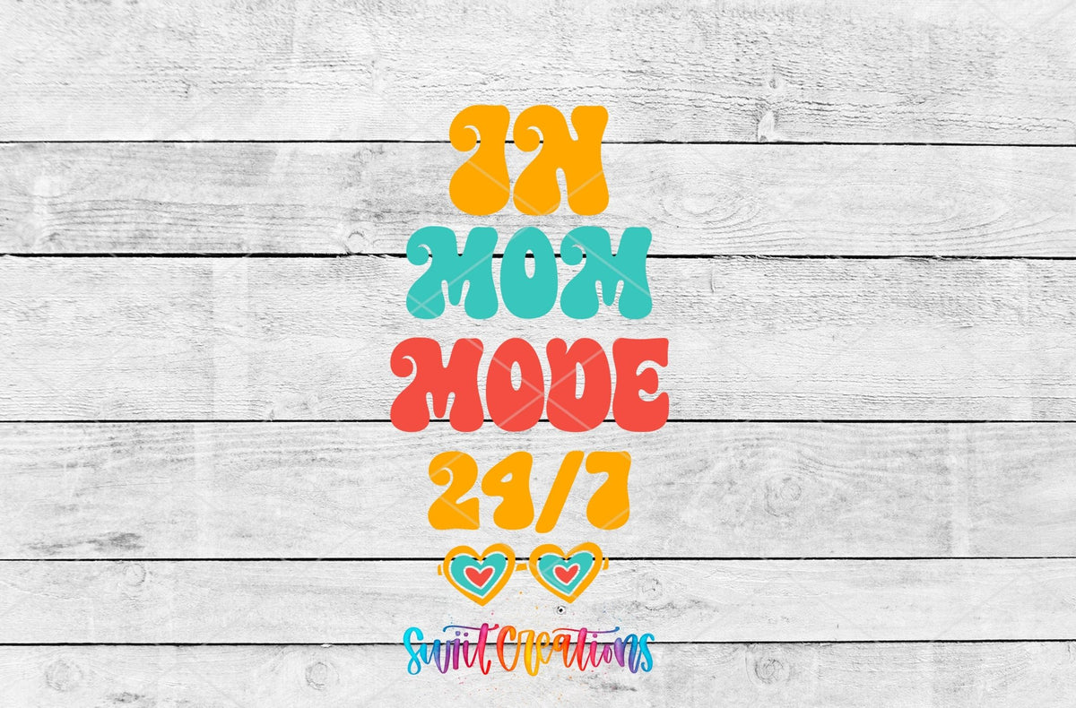 In Mom Mode 24/7 Motel Keychain UV DTF Transfer | Retro Mom Saying Decal | MK2192 - Swiit Creations