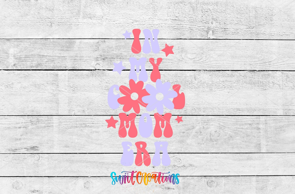 In My Cool Mom Era Motel Keychain UV DTF Transfer | Retro Floral Mom Decal | MK2193 - Swiit Creations