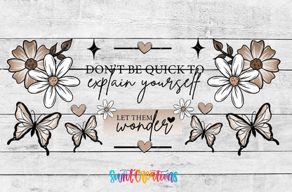 Inspirational Let Them Wonder UV DTF Transfer Tumbler Wrap | DTF314 - Swiit Creations