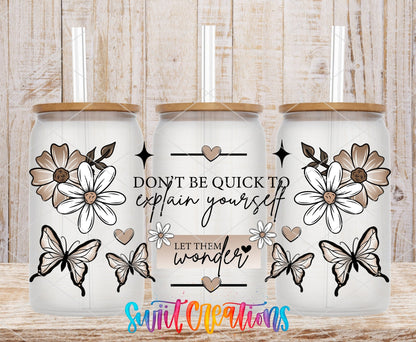 Inspirational Let Them Wonder UV DTF Transfer Tumbler Wrap | DTF314 - Swiit Creations