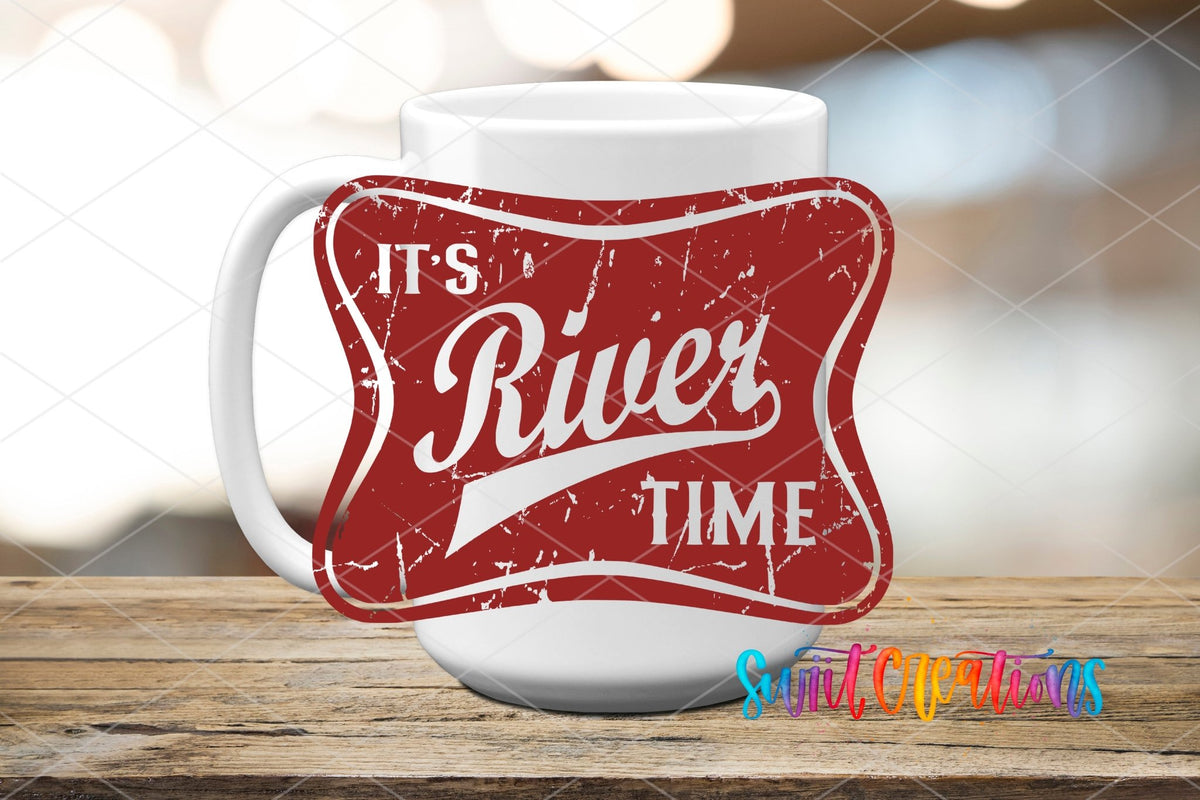It’s River Time Retro UV DTF Cup Decal | UV866 - Swiit Creations