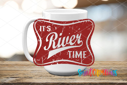 It’s River Time Retro UV DTF Cup Decal | UV866 - Swiit Creations